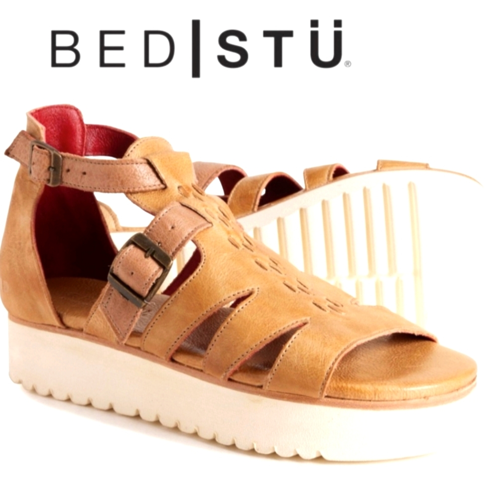NEW Bed Stu Ada Sandals Leather Women Cashew
